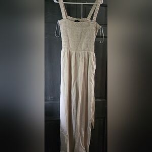 Lulu's Cream Smocked Romper